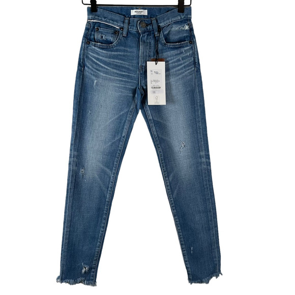 NWT Moussy Vintage MV Diana Skinny Jeans Medium Wash Blue Cropped Womens Size 24 - Picture 1 of 13